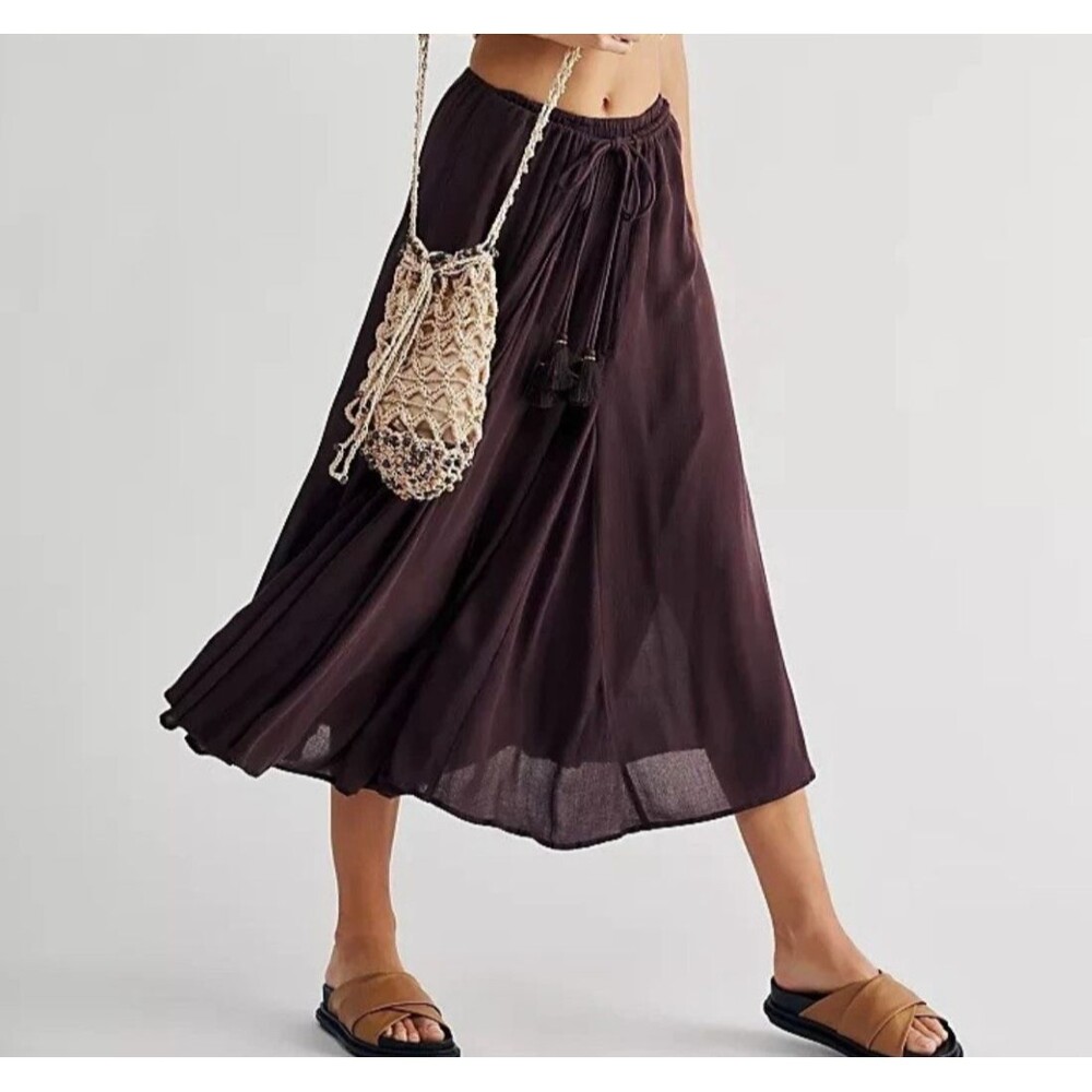 Free People Celeste Convertible Tunic Dress & Midi Skirt Ruched Kimono XS 272466